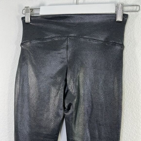 SPANX Pebble‎ Faux Leather Black leggings size Small 20186R - Picture 4 of 9
